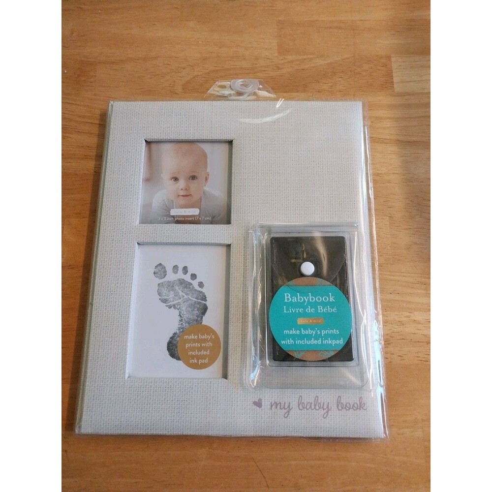 Kate & Milo My Baby Book & Make Baby's Prints w/ Included Inkpad NIP